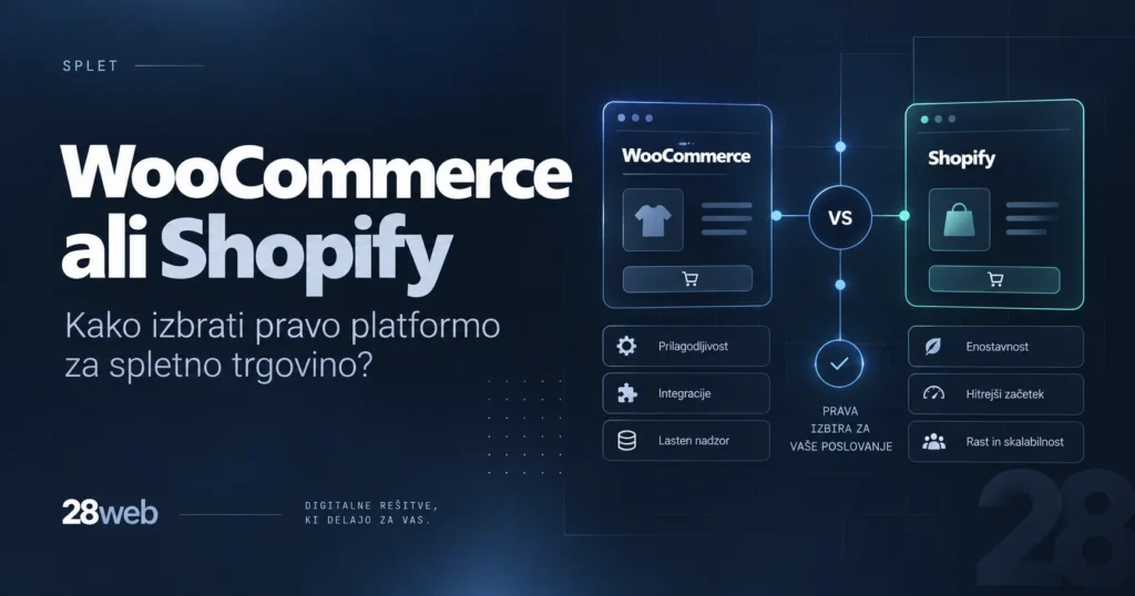 Primerjava WooCommerce in Shopify platform za spletno trgovino